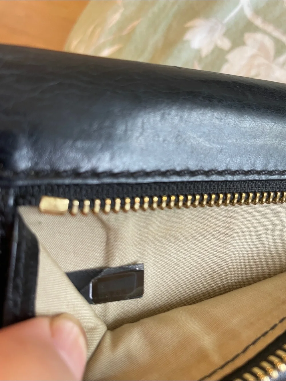 Chloé Black Embossed Leather Key & Card Holder